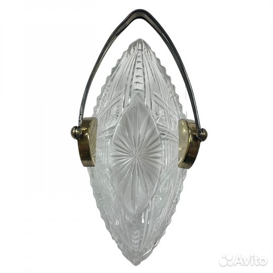 Ваза лодочка с ручкой серебро 875 пр