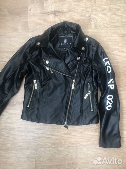 Кожаная куртка на девочку