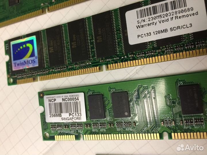 Ретро оперативная память dimm sdram - разная
