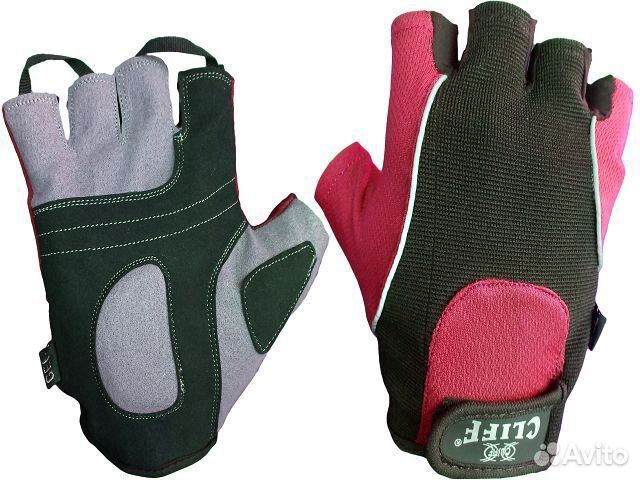 Перчатки вело F с петлями красные р.L