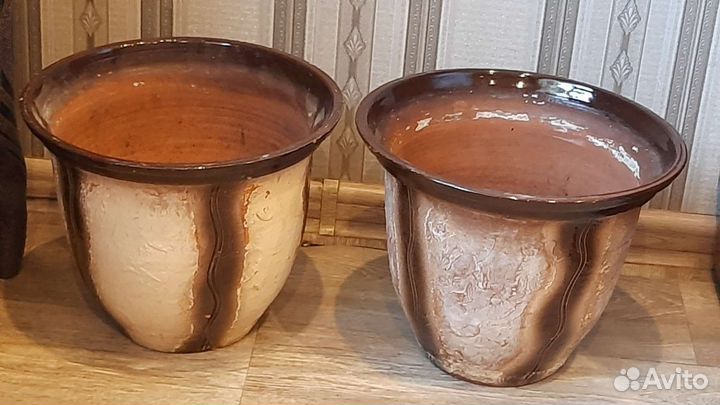 Керамические, пластик горшки разного размера