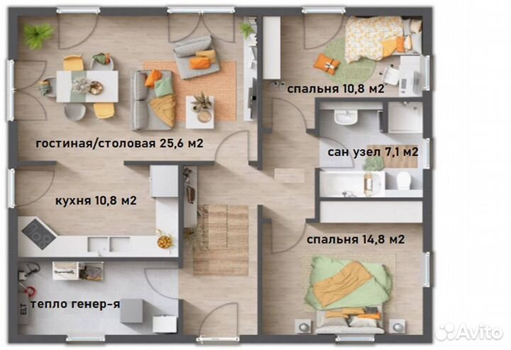 Домокомплект из газосиликатных блоков Мосблок вс90