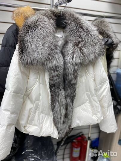 Куртка зимняя с натуральным мехом 42-52р-ры