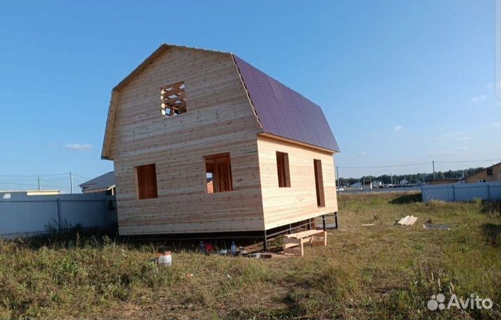 Каркасные дом 8х6м мансардные каркас 150см
