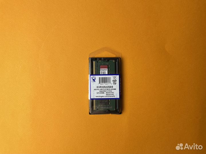 DDR4 8 GB 3200 mhz Kingston для Ноутбука Новая