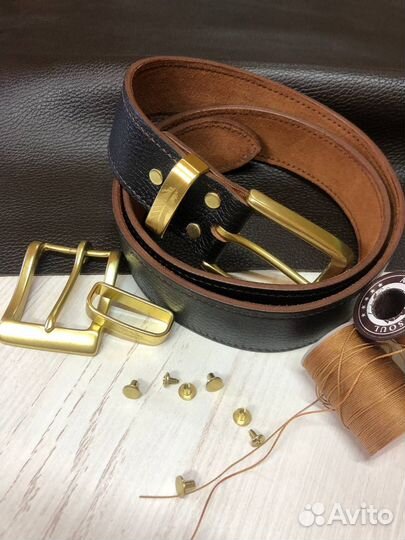 Ремень мужской из натуральной кожи ручной работы