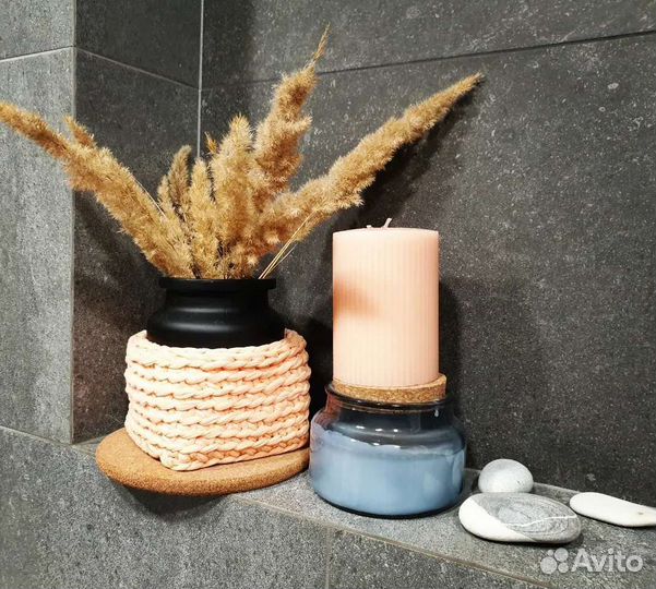 Вязанная корзинка