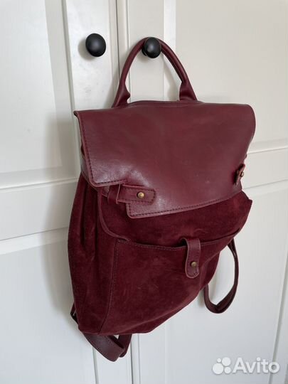 Кожаный рюкзак-сумка The Sneg + кошелёк