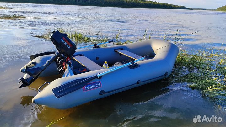 Лодка hunter 290 с мотором nissan marine 3.5