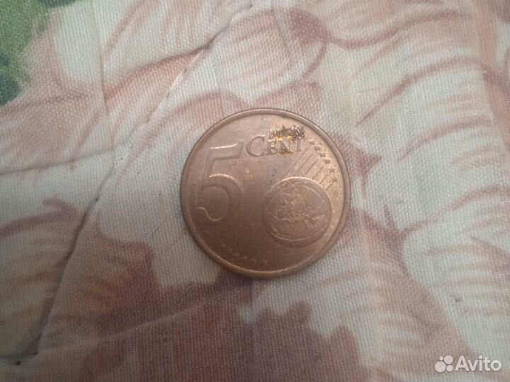 Монета 5 центов 2001г