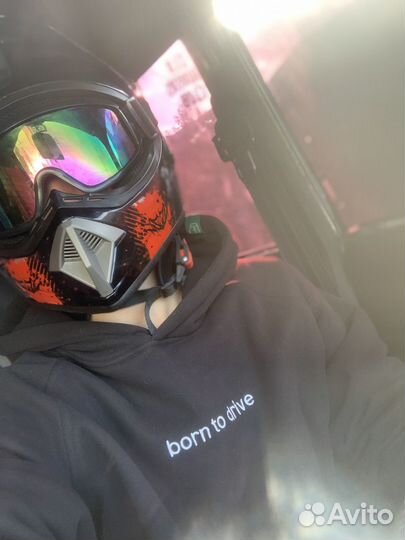 Кроссовый шлем с очками