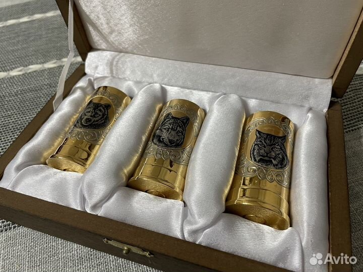 Стопки-гильзы никель/золото