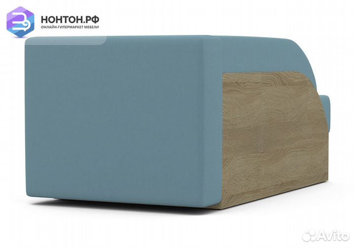 Диван еврокнижка №2 дуб сонома / голубой