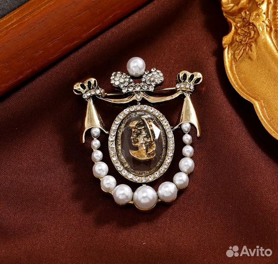 Брошь камея винтаж