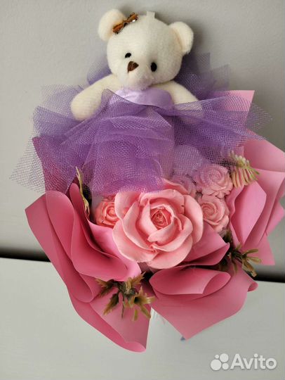 Букет плюшевых медвежат