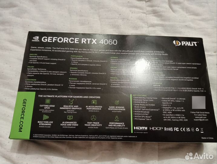 Видеокарта rtx geforce 4060 8gb stormX