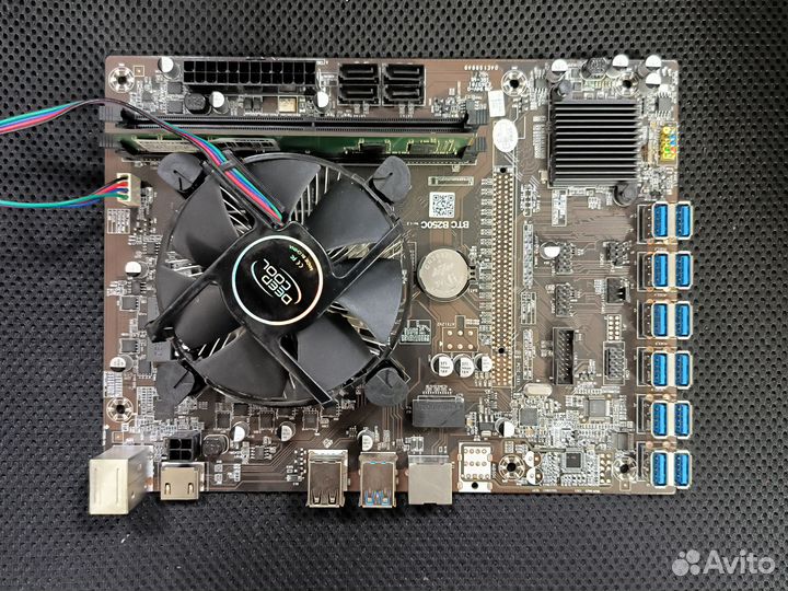 Материнская плата с процессором и памятью 1151