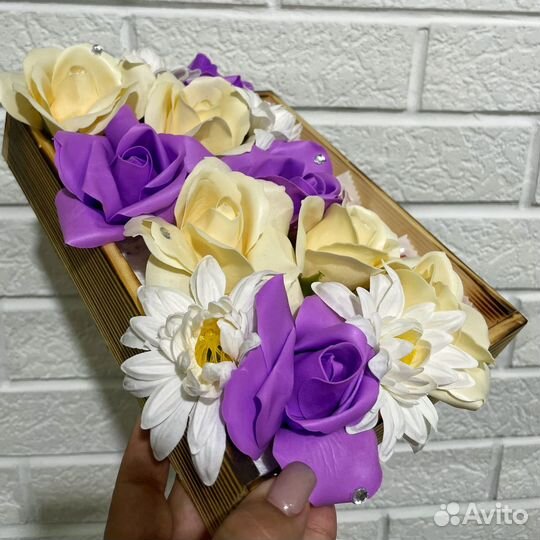 Сладкий букет,букет из мыльных роз, органайзер