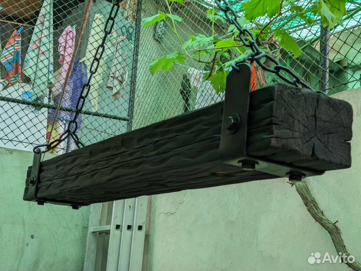 Люстра-лофт светильник из бруса