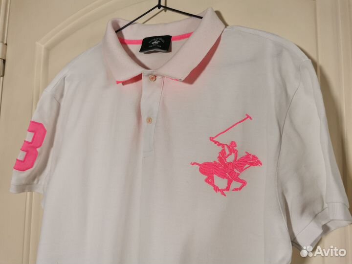 Конное белое мужское поло для верховой езды