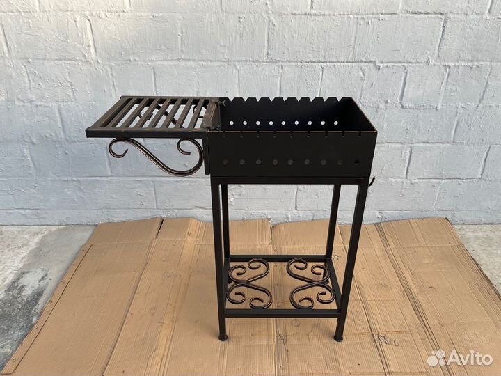 Мангал № 0019/4 с полкой 4 мм под дрова можно