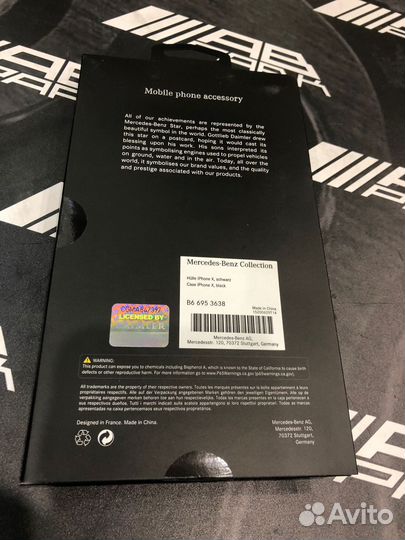 Чехол для iPhone X Mercedes оригинал