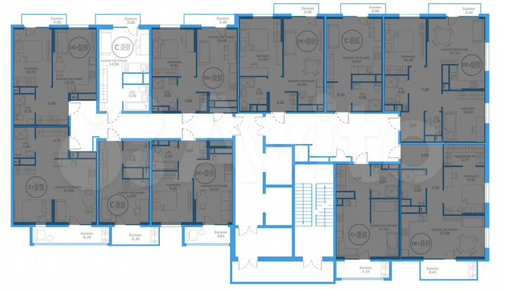 Квартира-студия, 18,3 м², 9/20 эт.