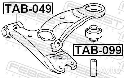 Сайлентблок задний переднего рычага TAB-099 Febest