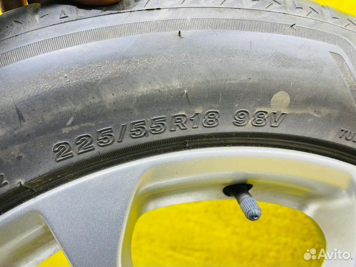 Колеса из Японии на дисках mitsubishi 5x114.3 c шинами Bridgestone 225/55R18 Магазин DZ25 К2319