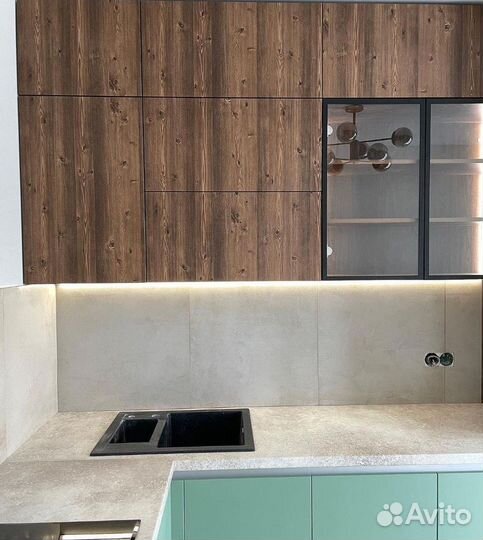 Кухонный гарнитур угловой. Кухня прямая