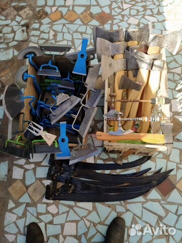 Топоры, Колуны, Кувалды, Лопаты, Грабли, Вилы, тд