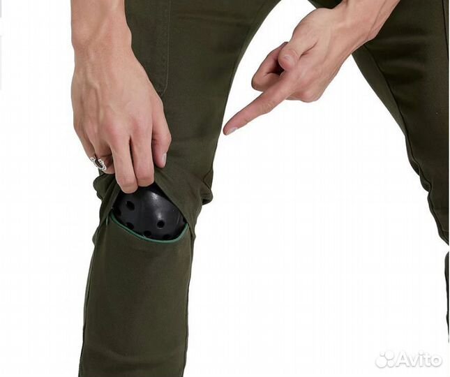 Мото штаны Loong Biker зеленые