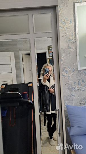 Дубленка женская зимняя 44 46