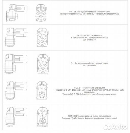 Редуктор цилиндрический F / FA (насадной)