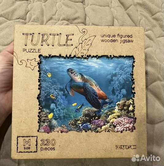 Пазл деревянный Черепаха 230 деталей