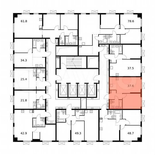 1-к. квартира, 37,6 м², 18/33 эт.