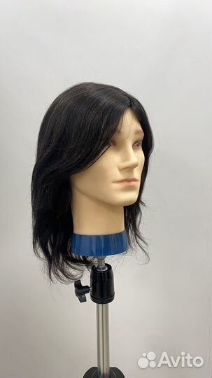 Манекен голова для причесок натуральные волосы