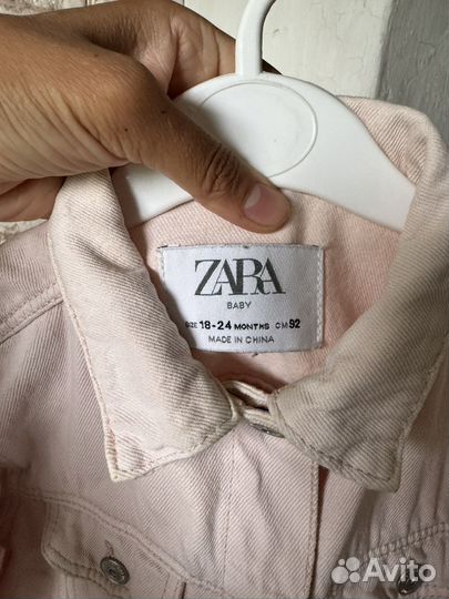 Джинсовая куртка zara 86 92 для девочки