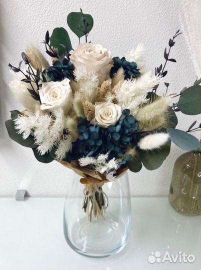 Свадебные букеты из сухоцветов