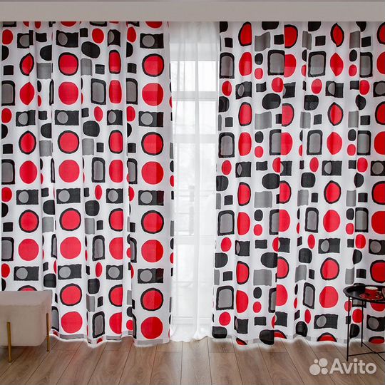 Комплект Шторы + тюль Киян 480x270 вуаль 300x270