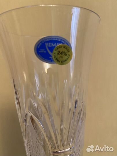 Хрустальные фужеры для шампанского, набор 6 штук