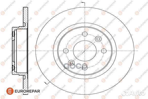 Диск торм. перед.не вент. D259мм. min 2 1618