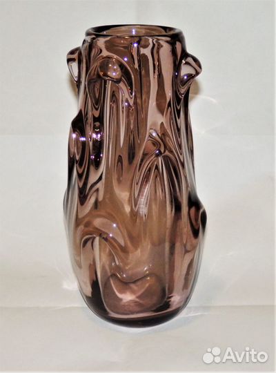 Редкая ваза Цветное стекло Фабрика Tarbeklaas СССР