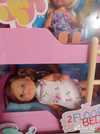 Кукла Еви (2 шт) с кроваткой