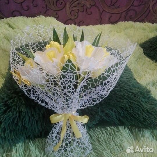 Цветы из гофрированной бумаги