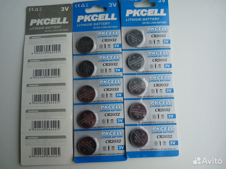 Литиевые батарейки pkcell CR 2032 новые