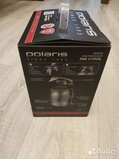 Чайник электрический Polaris PWK 1759CGL черный