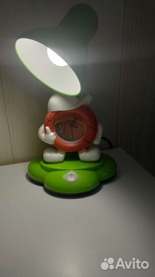 Лампа настольная с часами