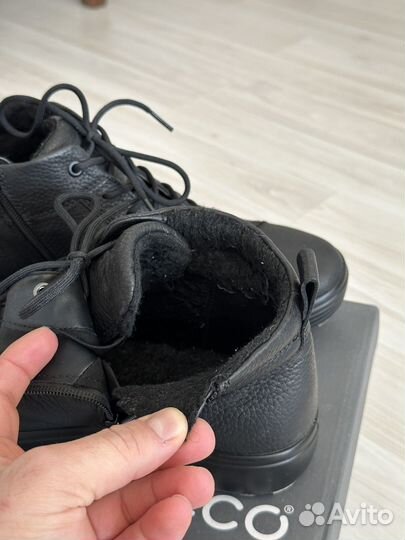 Зимние мужские полусапожки Ecco оригинал 100%