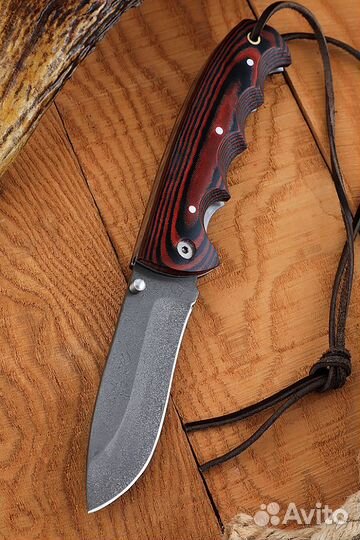 Нож Носорог складной Х12М микарта красная